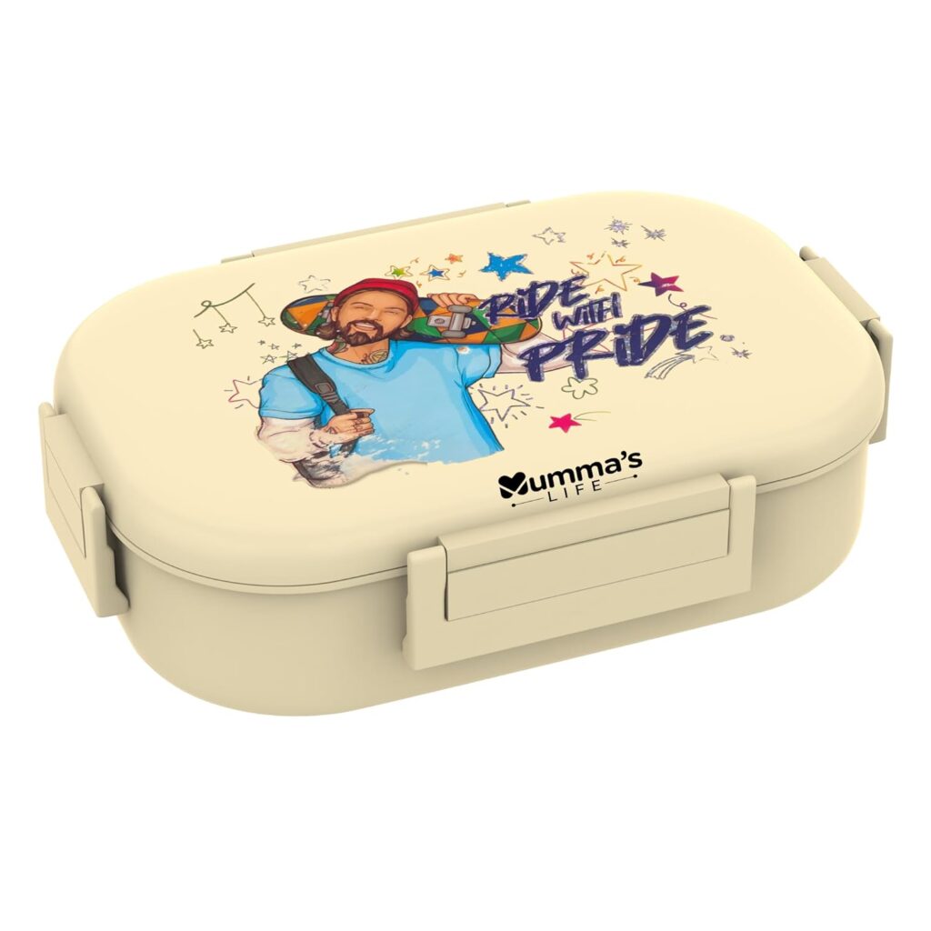 Premium stainless steel lunch box with 4 lock from Mumma's Life designed for kids and office use, best tiffin box