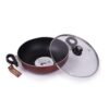 PFOA-free non-stick kadai for induction cooktop