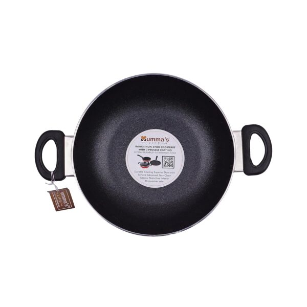 Heavy-gauge non-stick pan kadhai