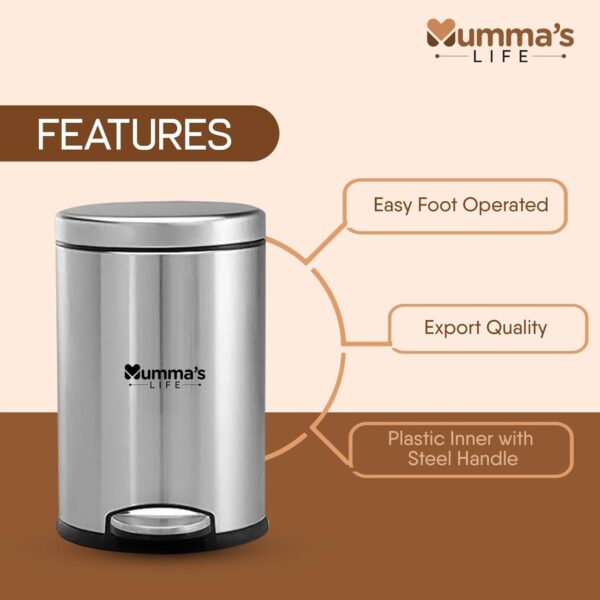 Hands-free pedal bin for kitchen
