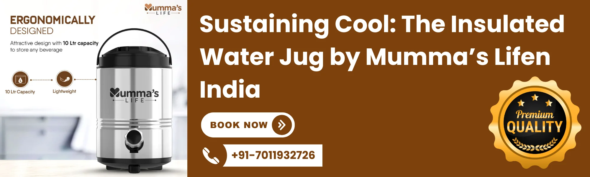 Insulated water jug by Mumma's Life